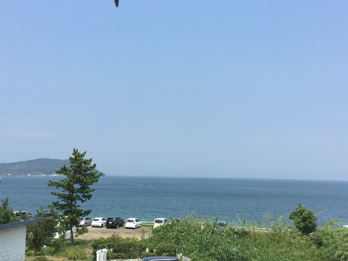 個室から海が一望できます・・・素晴らしい!