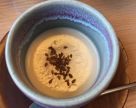 豆乳プリンもすっきりとした甘味でお料理の締めにはよく合います